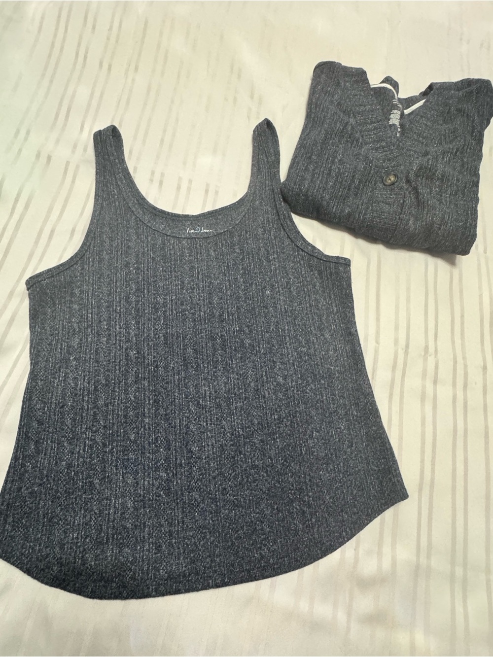 Women’s Ribbed Tank Top in Charcoal Gray - Soft Stretch
